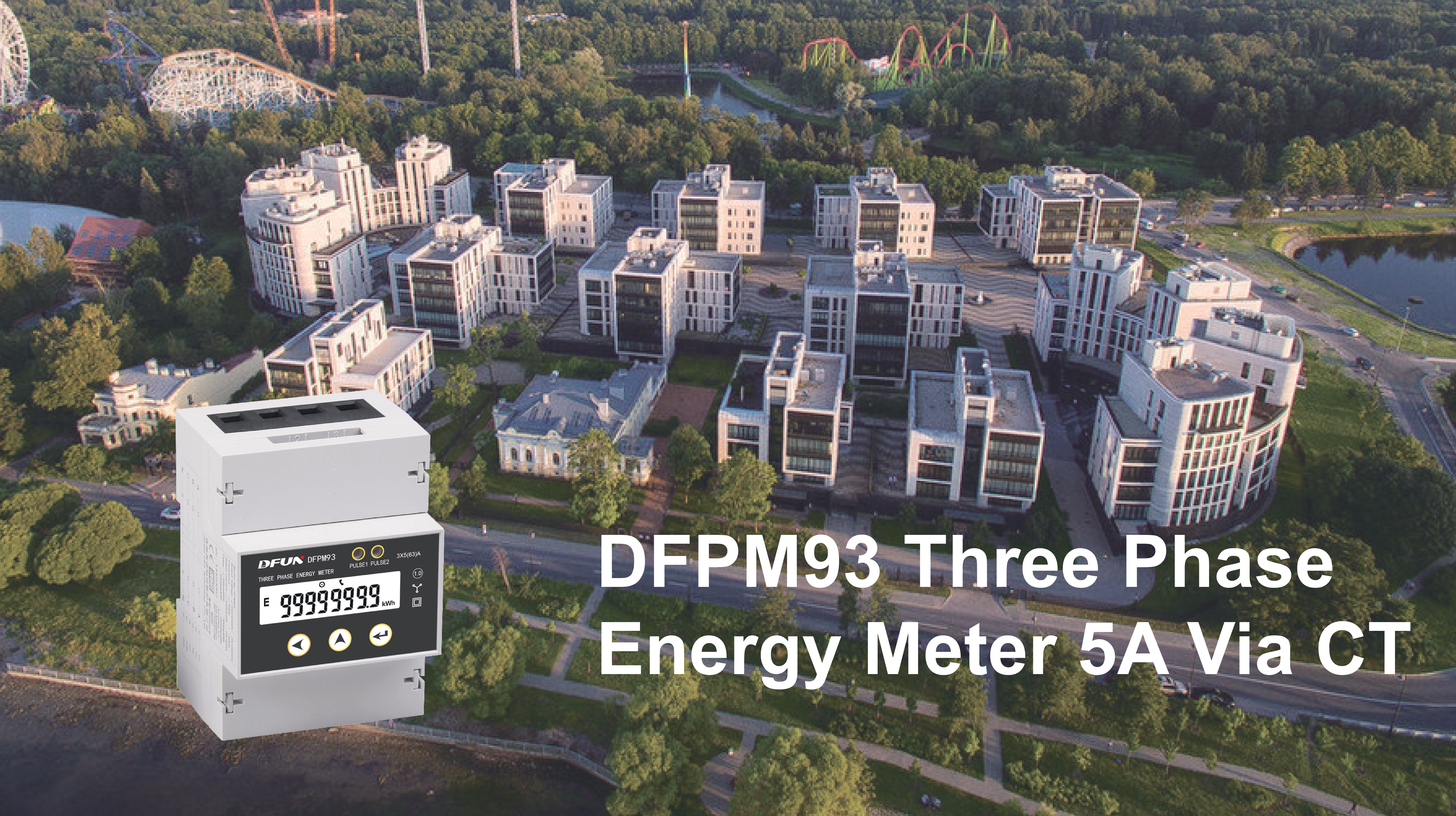 DFPM93 Трехфазный счетчик энергии 5А через трансформатор тока